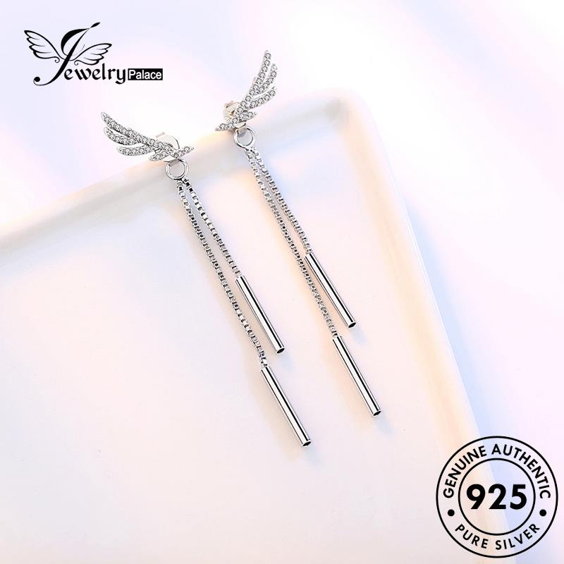 Jewelrypalace Anting Berlian Malaikat Moissanite Sayap Manis Wanita Asli Stud Perak925 E516