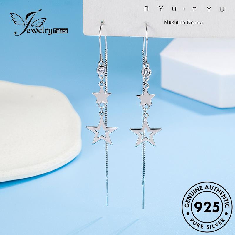 Jewelrypalace Anting Perak Wanita Asli Drop925 Bintang Fashion E714