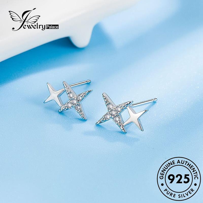 Jewelrypalace Stud Asli925 Anting Desain Bintang Perak Wanita E769