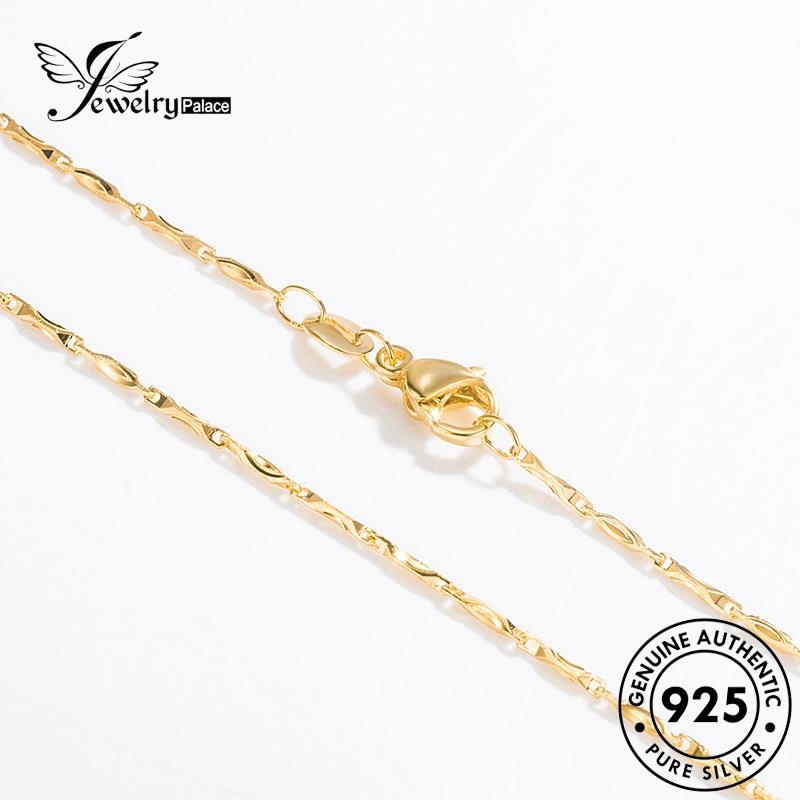 Jewelrypalace Kalung Perak Ingot Emas Asli Fashion Wanita925 N64