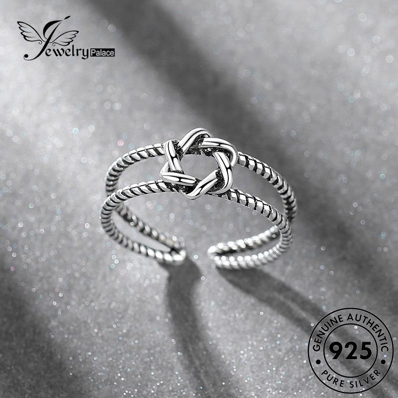 Perhiasantempat Cincin Wanita Perak925 Retro Asli Pentagram R198