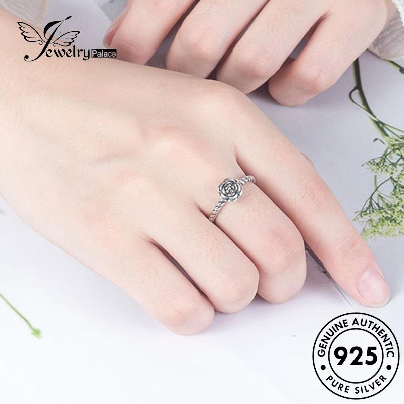 Jewelrypalace Cincin Vintage Asli Perak925 Mawar Wanita R245