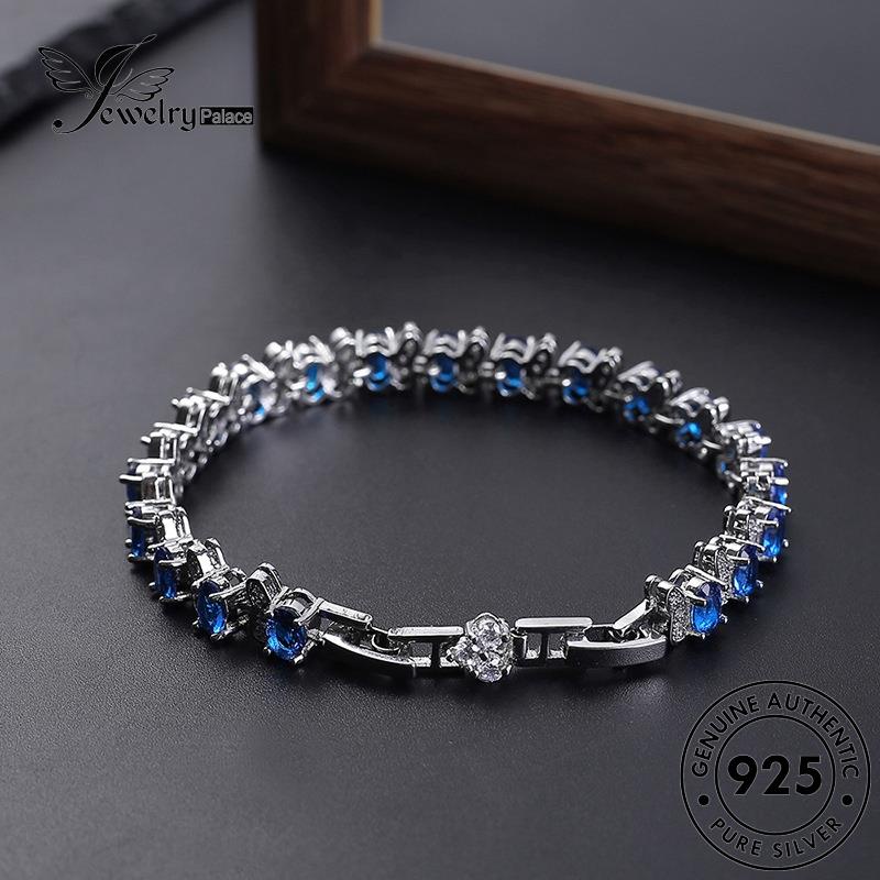 Jewelrypalace Gelang Asli Wanita Perak Mewah Safir925 B294