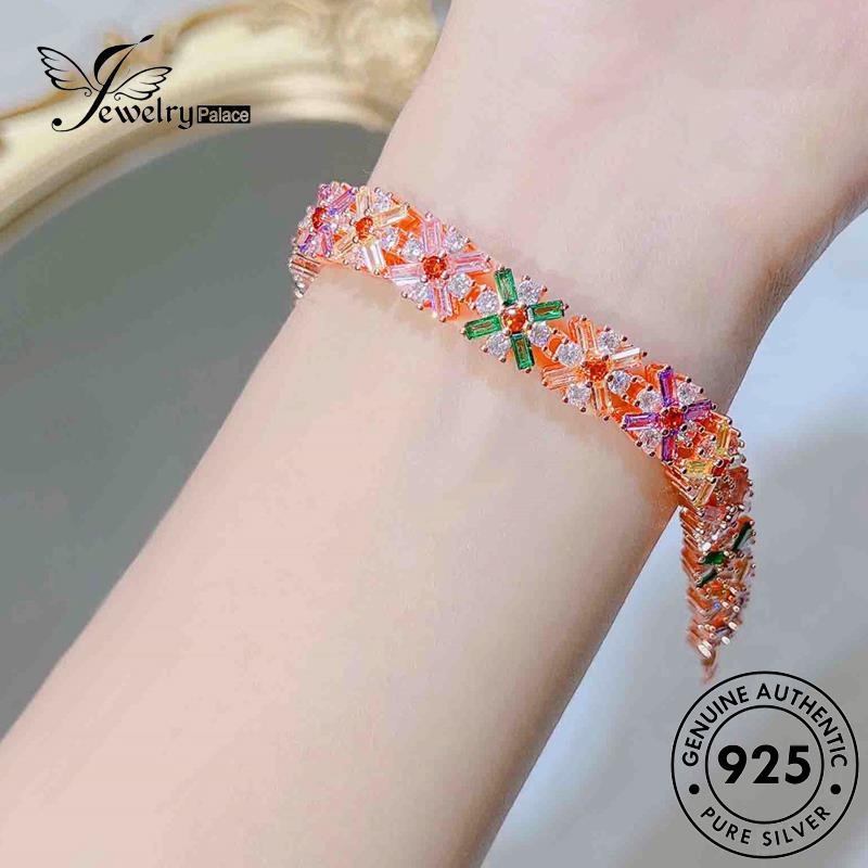 Tempat Perhiasan Wanita Asli Berlian Langit Gelang Perak925 Moissanite Starry B315