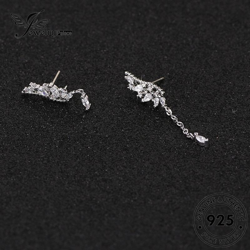 Jewelrypalace 925anting Moissanite Asli Wanita Wing Stud Berlian Perak E150