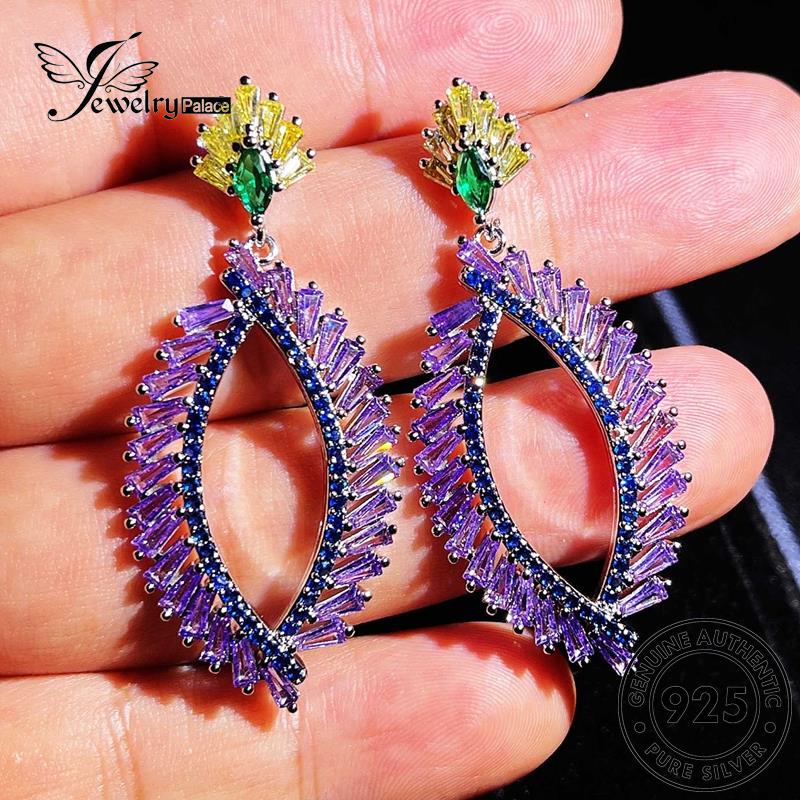 Jewelrypalace Stud Petal Asli Anting Perak Wanita Amethyst925 E794