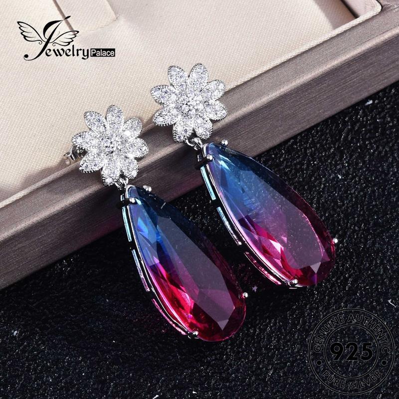 Jewelrypalace Drop Water Amethyst925 Anting Perak Asli Wanita Stud E807