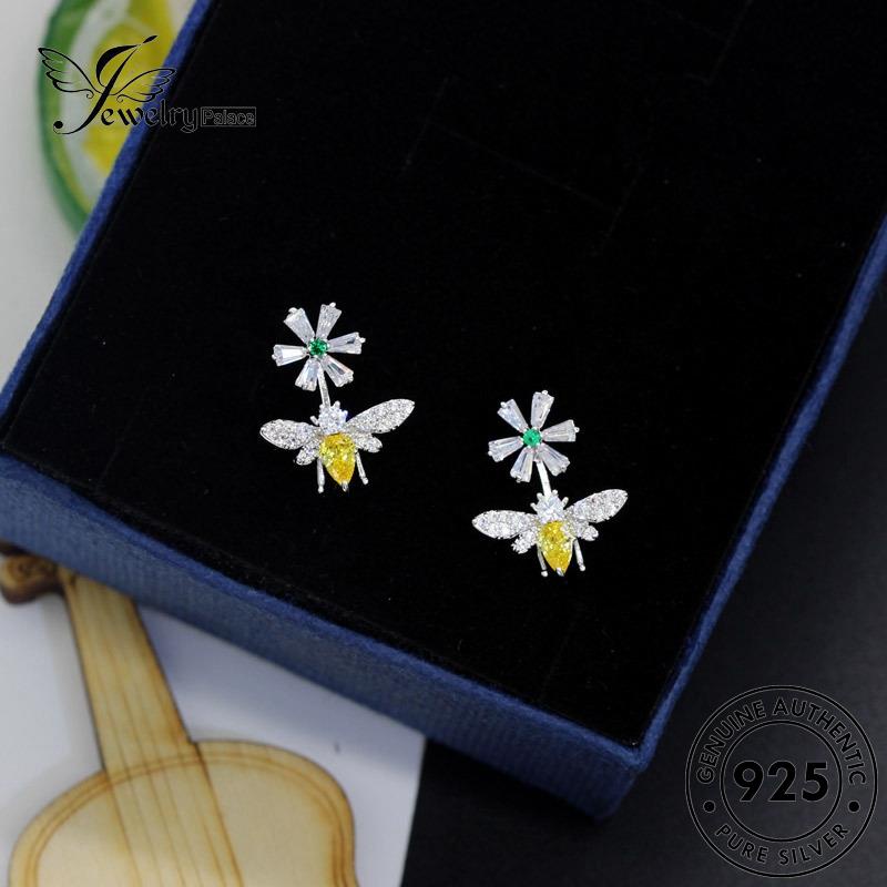 Jewelrypalace Anting Tusuk Bunga Perak Asli Citrine925 Daisy Wanita E925