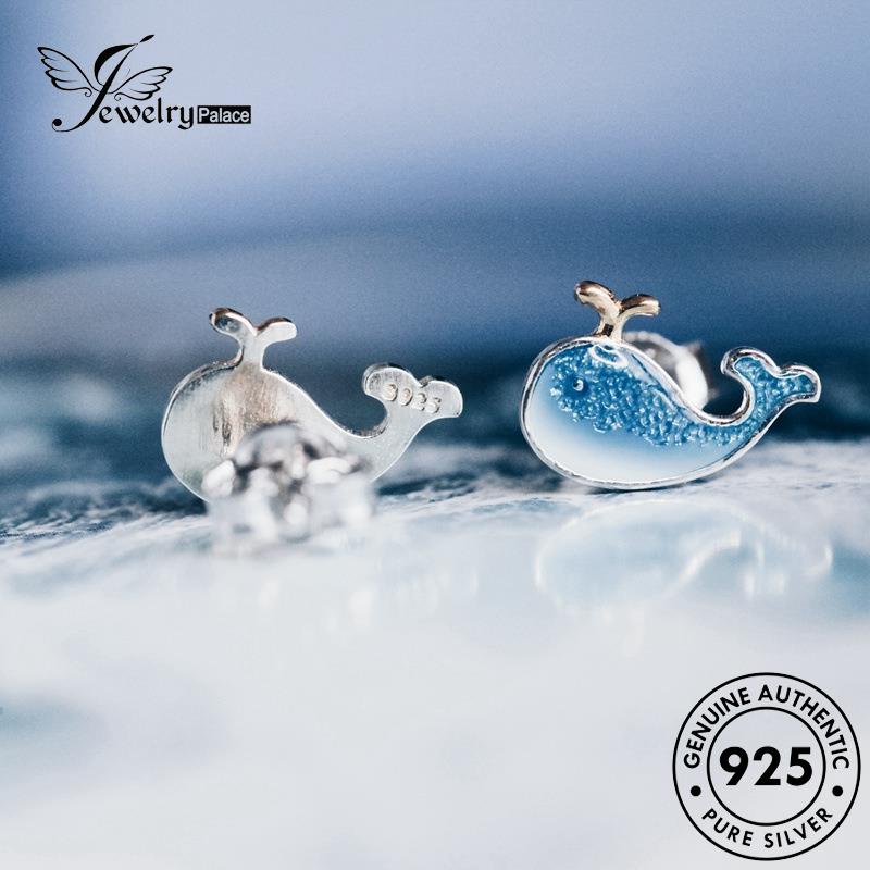 Jewelrypalace Anting Perak925 Wanita Ikan Paus Asli Stud E960