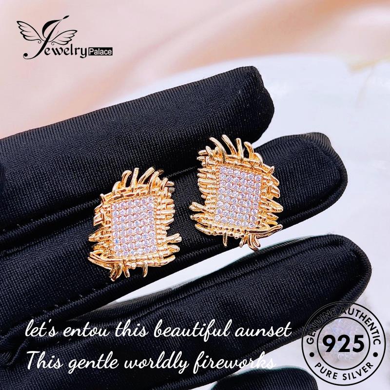 Jewelrypalace Berlian Menenun Stud To Women Anting Emas Moissanite925 Perak Asli E1000