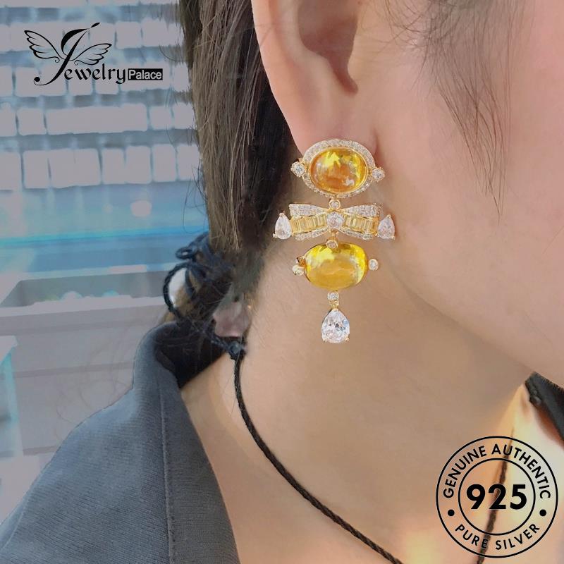 Jewelrypalace Perak Wanita Kupu Citrine925Asli Anting Giwang Tusuk E1027