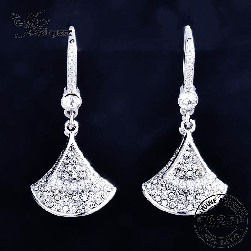 Jewelrypalace Rok Asli925 Wanita Moissanite Anting Kait Perak Berlian E1071