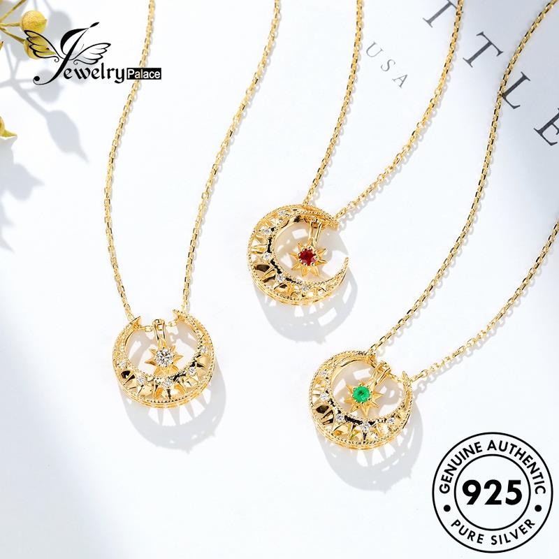 Jewelrypalace Moissanite Wanita Kalung Berlian Bulan Fashion Asli925 Perak N1078