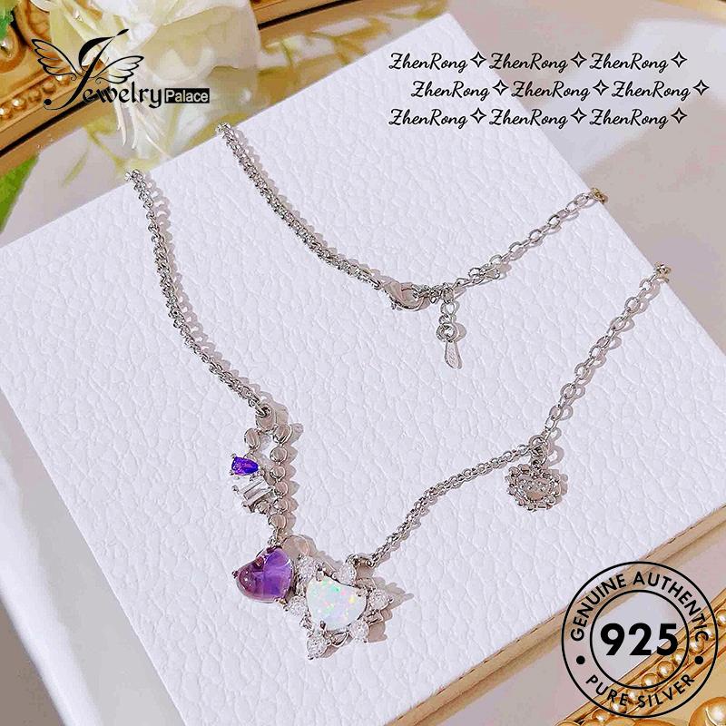 Jewelrypalace Kalung Perak Asli Love925 Wanita Moonstone Fashion N1123