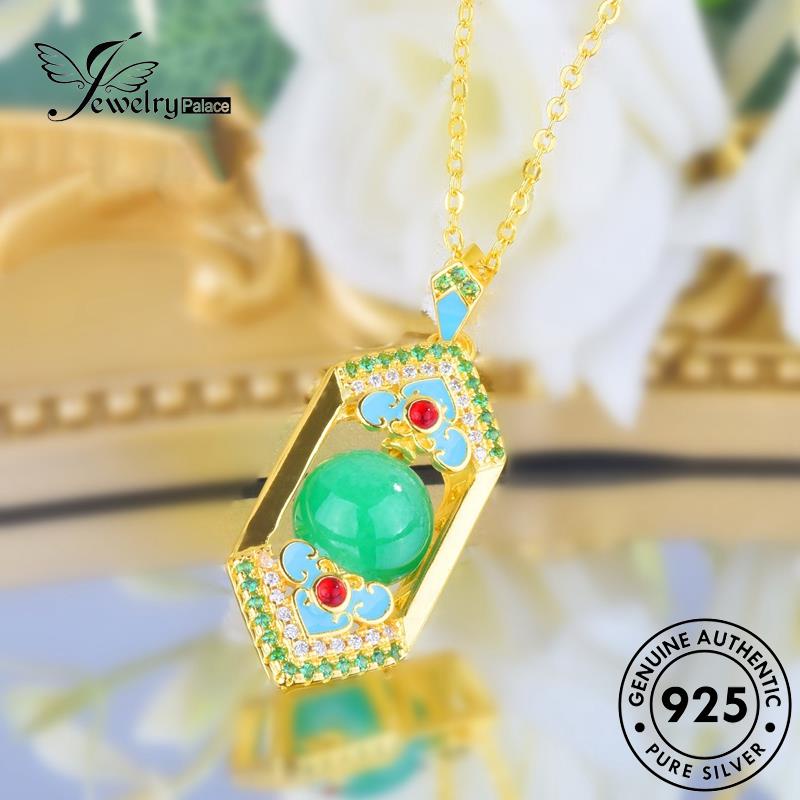 Jewelrypalace Emerald Transport925 Kalung Wanita Perak Asli N1127