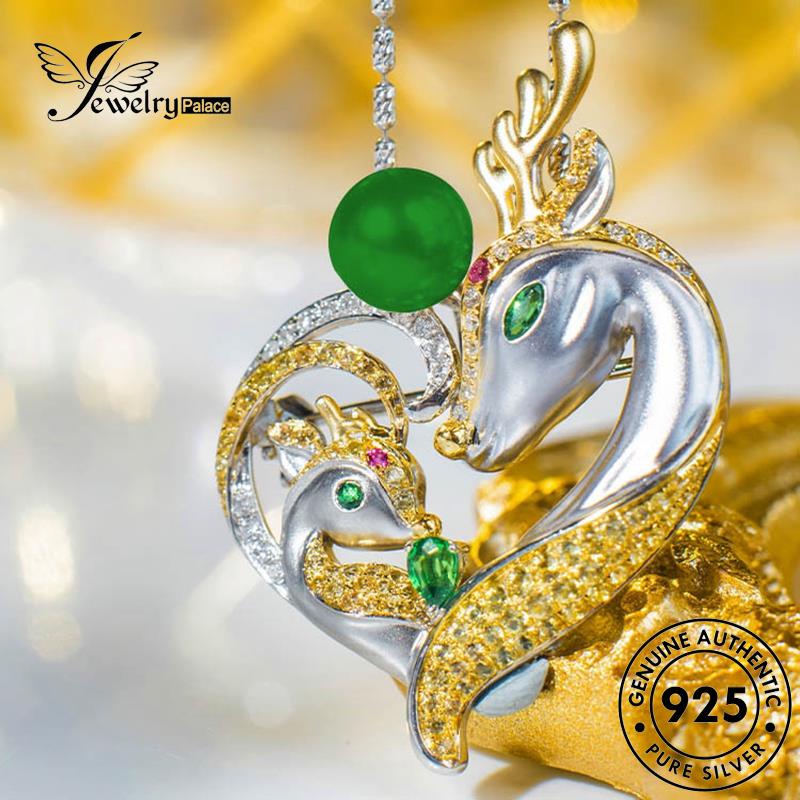 Jewelrypalace Wanita Perak925 Rusa Moissanite Kalung Fashion A Dengan Berlian Asli You N1141