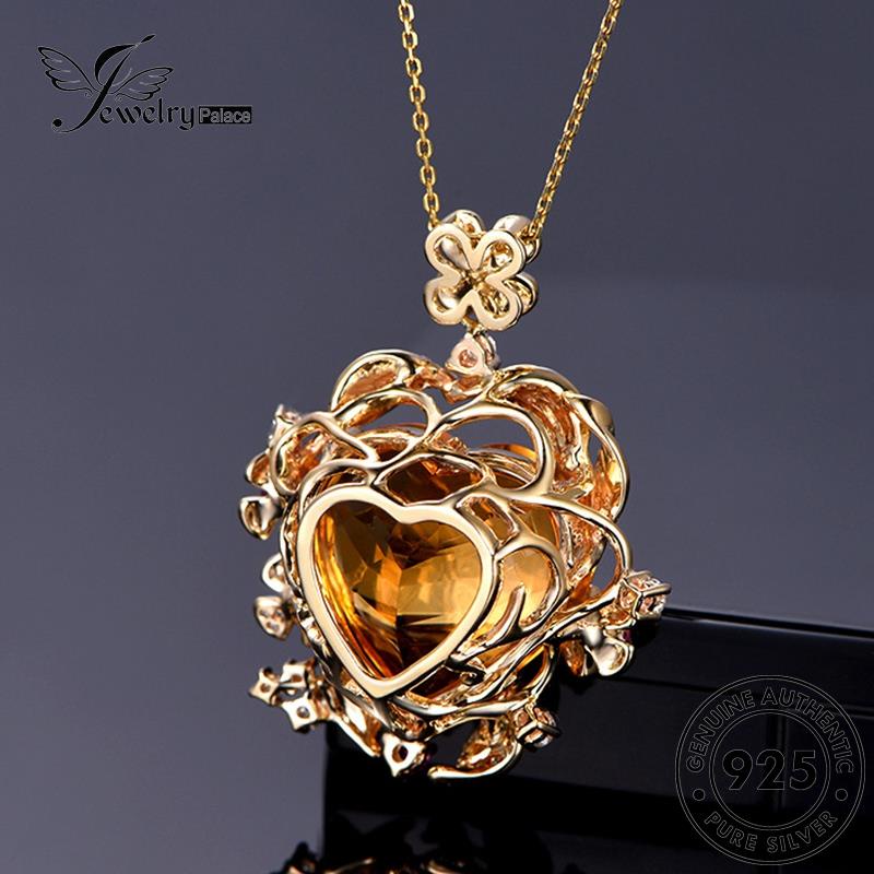 Jewelrypalace Kalung Asli Perak925 Citrine Wanita Fashion N1172