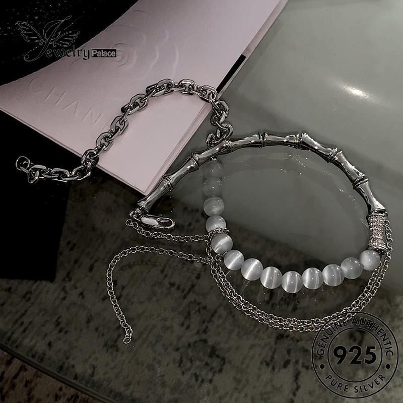 Jewelrypalace Perak925 Kucing Asli Fashion Wanita Moonstone Kalung Mata N1203