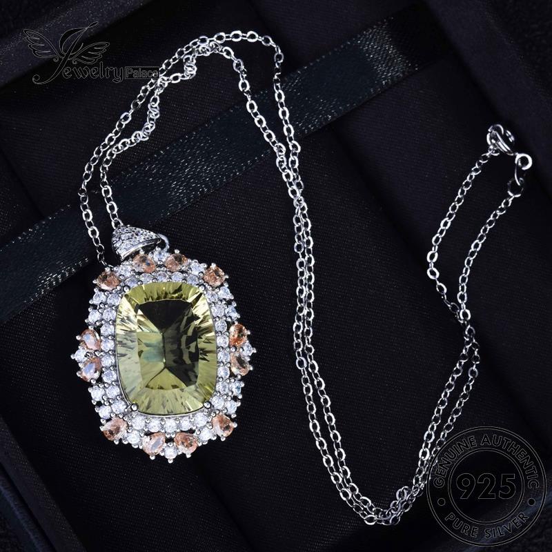 Jewelrypalace Safir925 Kalung Fashion Wanita Asli Silver Square Diamond N1274