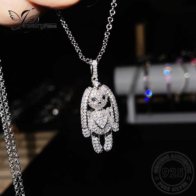 Jewelrypalace Rabbit Silver Asli Kalung Berlian Lucu Wanita925 Moissanite N1453