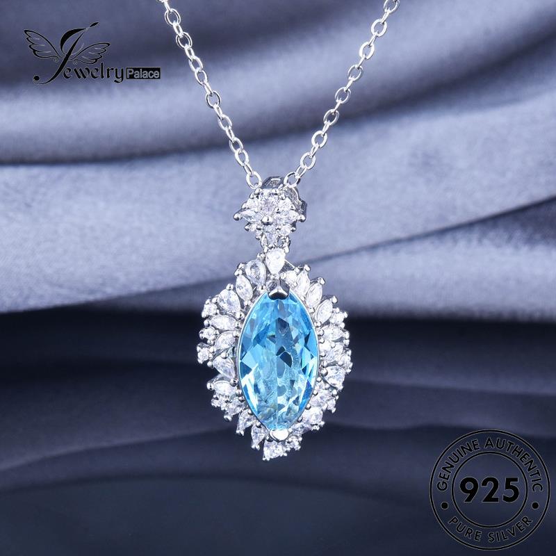 Jewelrypalace Sapphire925 Perak Kuda Asli Wanita Kalung Fashionable Mata N1411