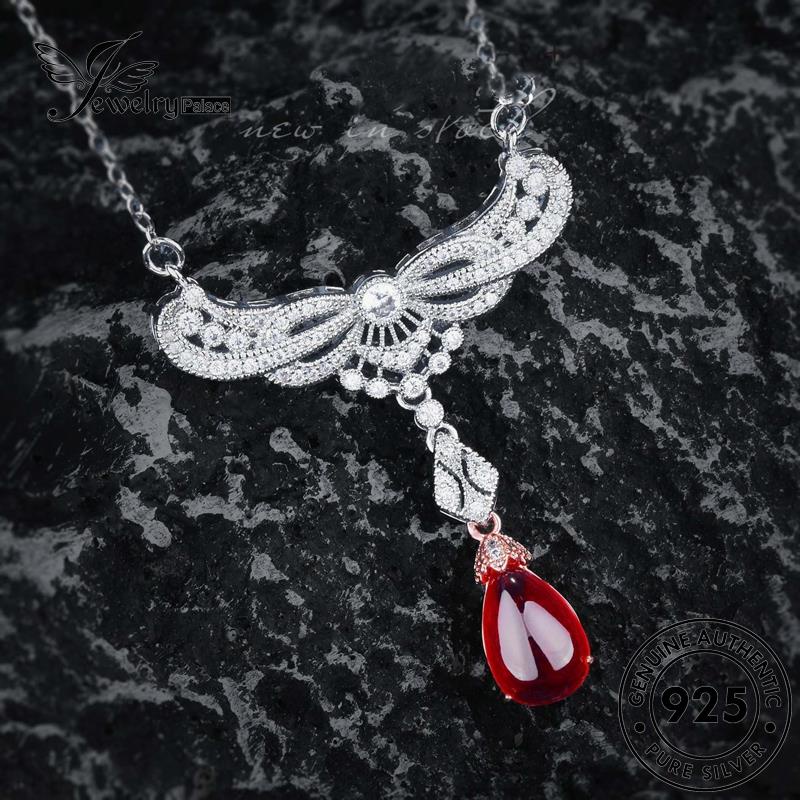 Jewelrypalace Silver Ruby Kalung Fashion Wanita 925sayap Asli Malaikat N1568