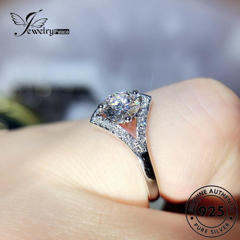 JEWELRYPALACE 925 Kawin Perak Sterling korea Cincin Silver Silver Murni Moissanite Skirt Aksesori Shape Diamond Wanita Nikah Fashion Original Perhiasan Asli R314