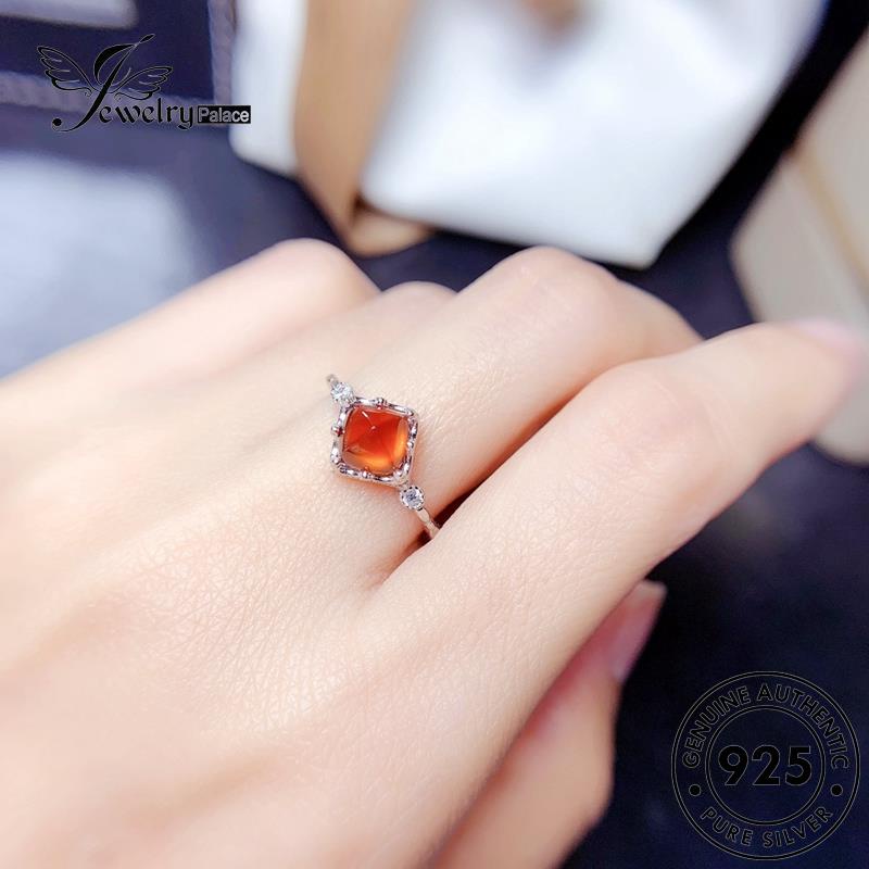 Jewelrypalace Ruby Bulat Wanita Perak925 Cincin Retro Asli R2141