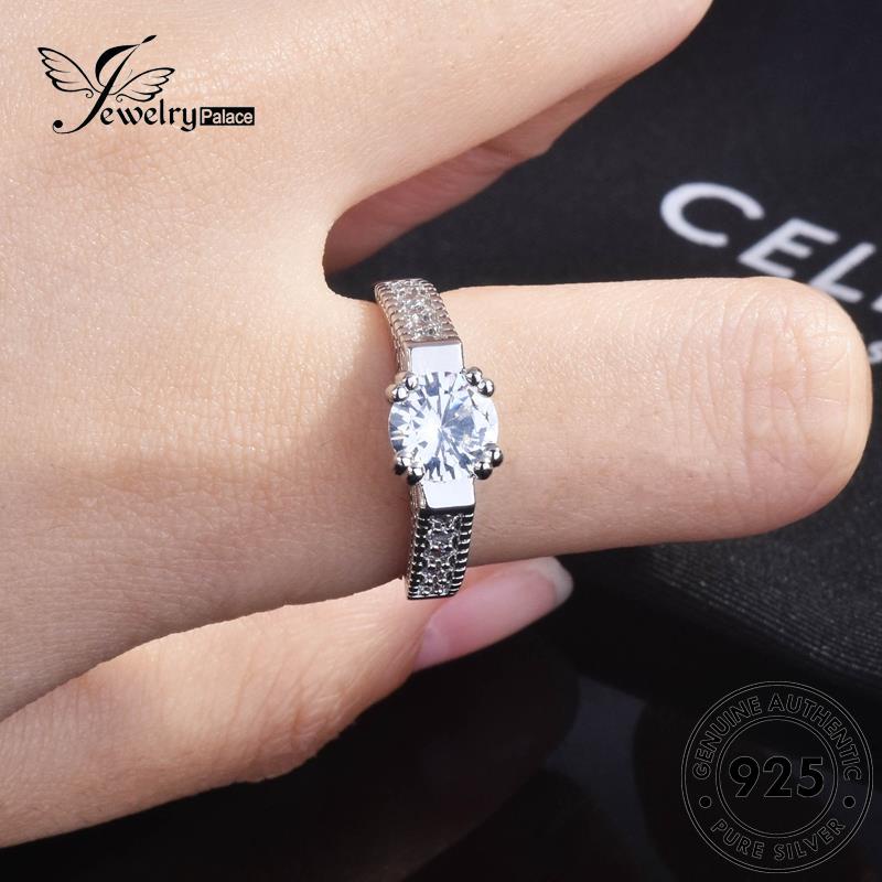 JEWELRYPALACE Hearts Wanita Asli Perak Nikah Silver korea Aksesori Kawin Simple Perhiasan Silver Original Sterling And Moissanite Arrows Cincin 925 Diamond Murni R2196