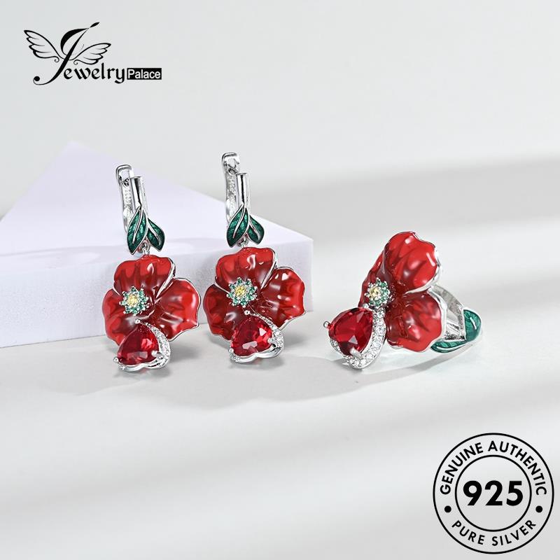 Tempat Perhiasan Wanita Set Simple Asli925Mawar Kalung Perak S20