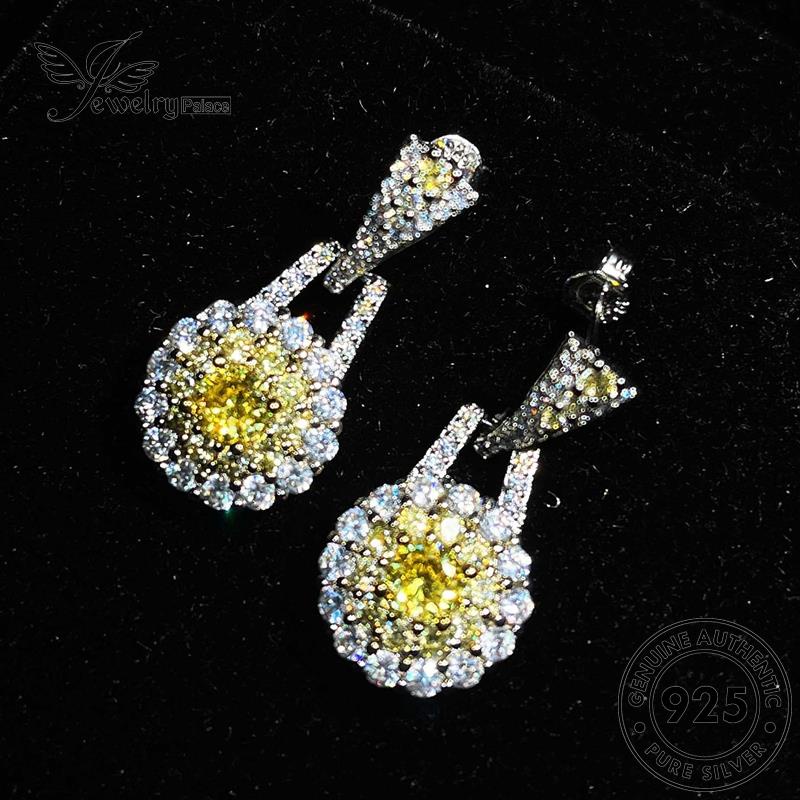 Jewelrypalace Pink Berlian925 Kalung Wanita Cerah Set Perak Fashion Kristal Asli S102