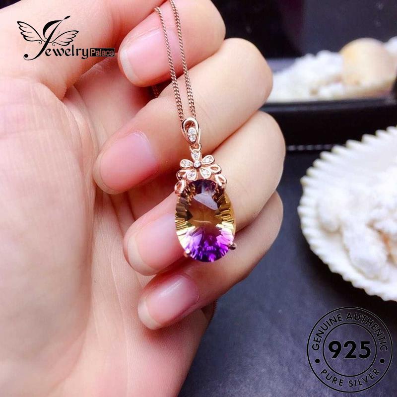 Jewelrypalace Kalung Wanita Fashion Amethyst Perak925 Set Asli S103