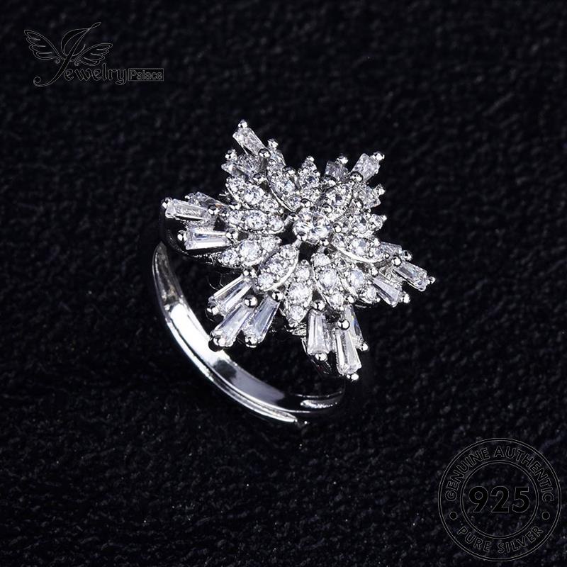 Jewelrypalace Asli Moissanite Wanita Perak Kalung Set Snowflake Berlian Fashion925 S160