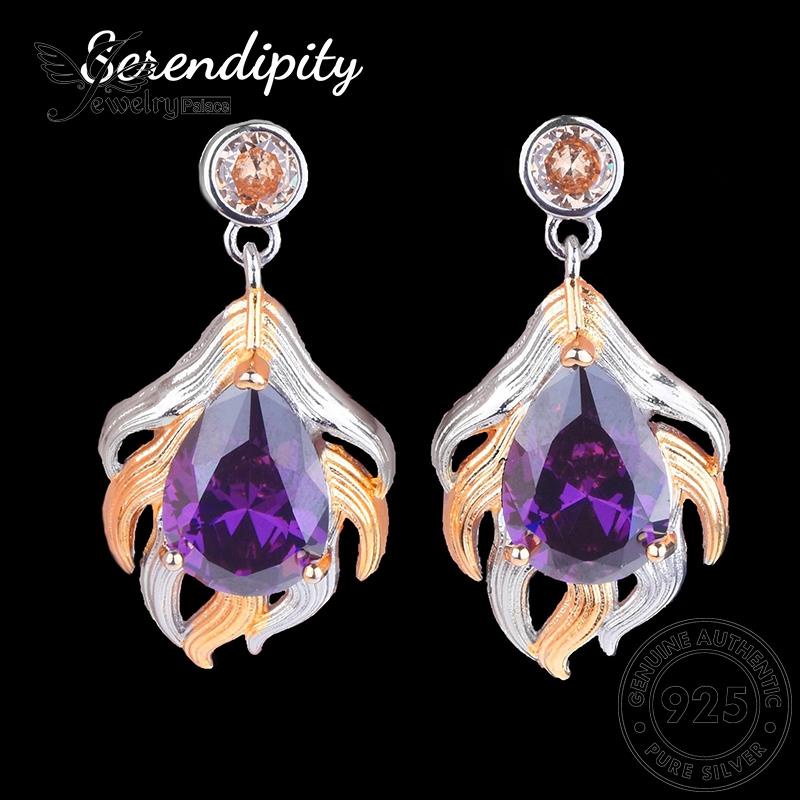 Jewelrypalace Set Kalung Perak Wanita Amethyst Asli Mewah925 S265