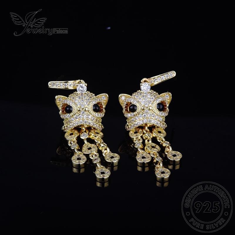 Jewelrypalace Lion Kalung Perak Asli Set925 Moissanite Emas Wanita Berlian S379