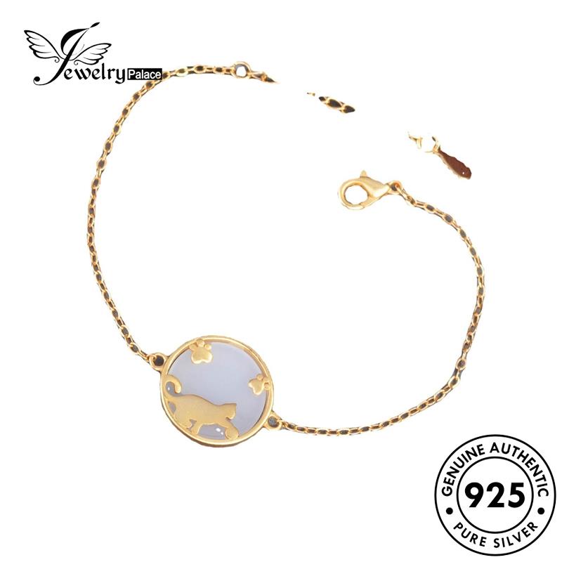 Jewelrypalace Personalized Jade Set Kalung Kucing Perak925 Cakar Wanita Asli S551