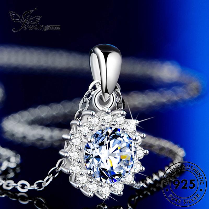 Jewelrypalace Bunga Matahari Moissanite Indah925 Kalung Wanita Berlian Perak Asli N282