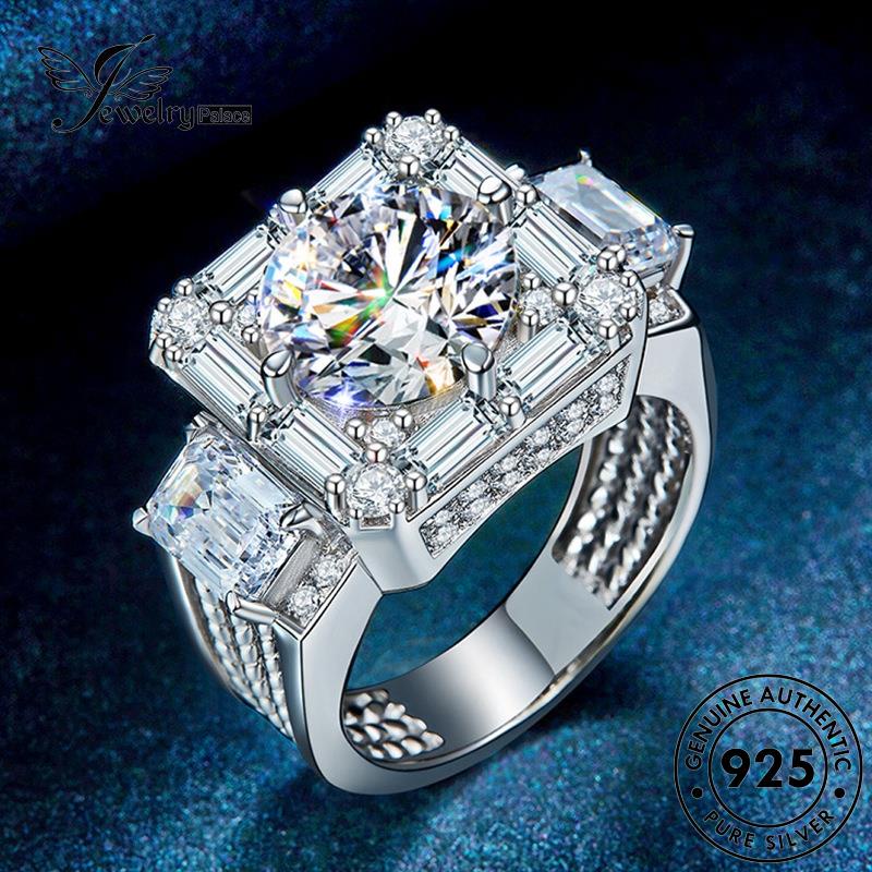 Jewelrypalace Asli Moissanite Wanita925 Cincin Berlian Perak Mendominasi R12