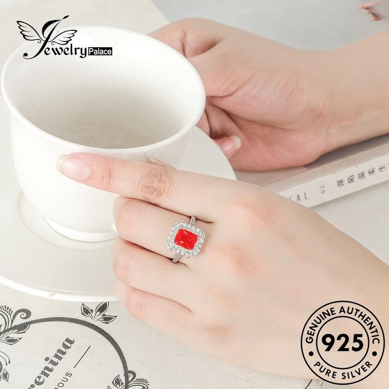 Jewelrypalace Cincin Perak Retro Citrine Wanita Asli Kotak925 R481