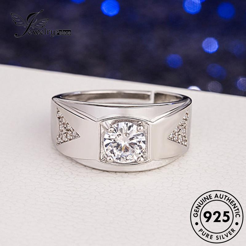 Jewelrypalace Asli Moissanite925 Kepribadian Wanita Perak Berlian A-Line Rings R673