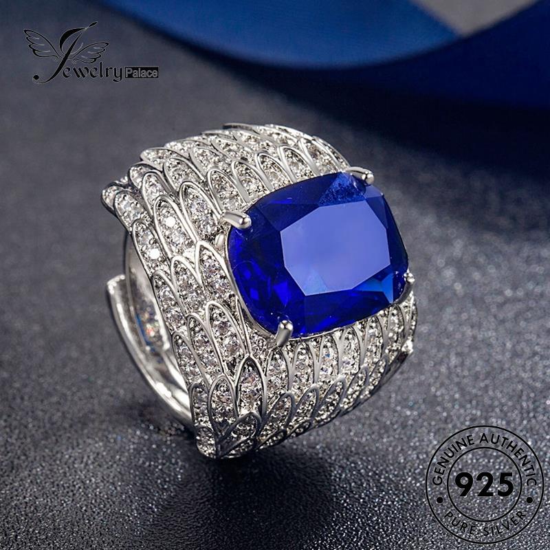 Jewelrypalace Angel Safir925 Pria Cincin Perak Asli Temperamen Sayap R844