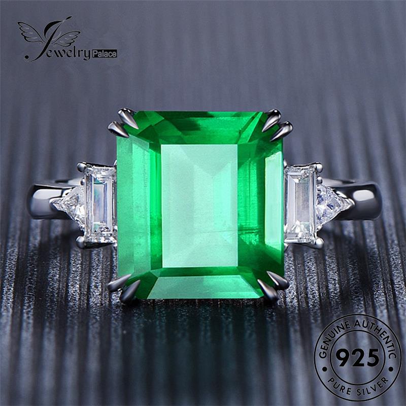 Jewelrypalace Emerald925 Wanita Cincin Kotak Retro Perak Asli R1384