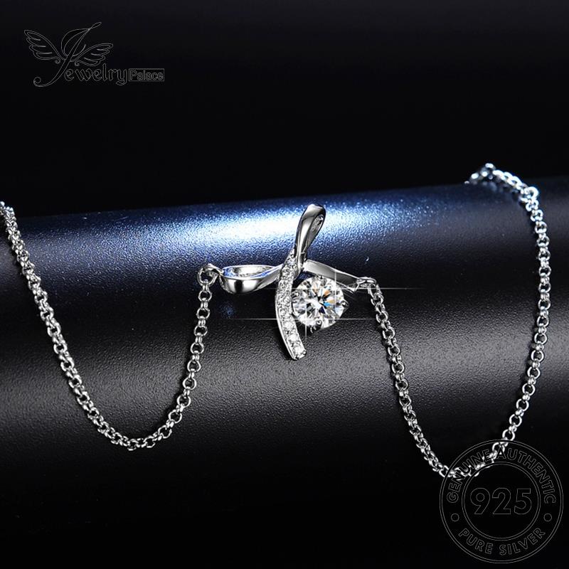 Jewelrypalace925 Berlian Manis Moissanite Asli Gelang Perak Busur Wanita B13