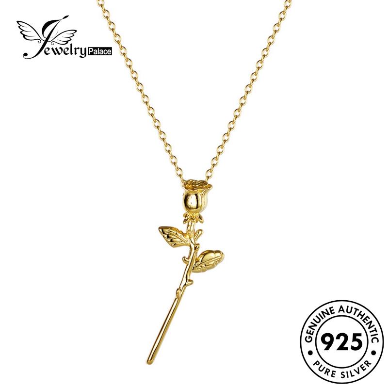 Jewelrypalace Elegant Rose925 Kalung Perak Wanita Emas Asli N19