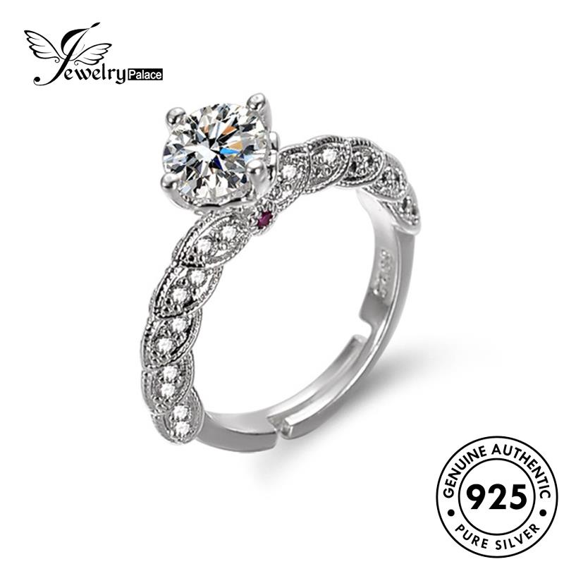 Jewelrypalace Berlian Moissanite Wanita Bud Rings925 Kepribadian Perak Asli R110