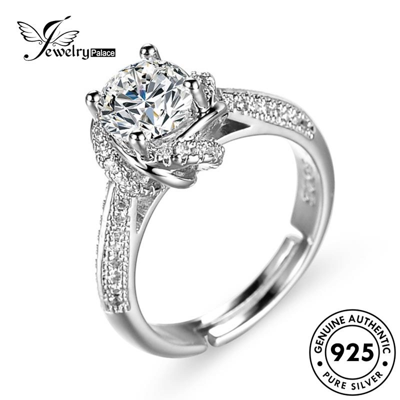 Tempat Perhiasan Wanita Cincin Perak Rose Diamond Asli925 Moissanite Kreatif R128
