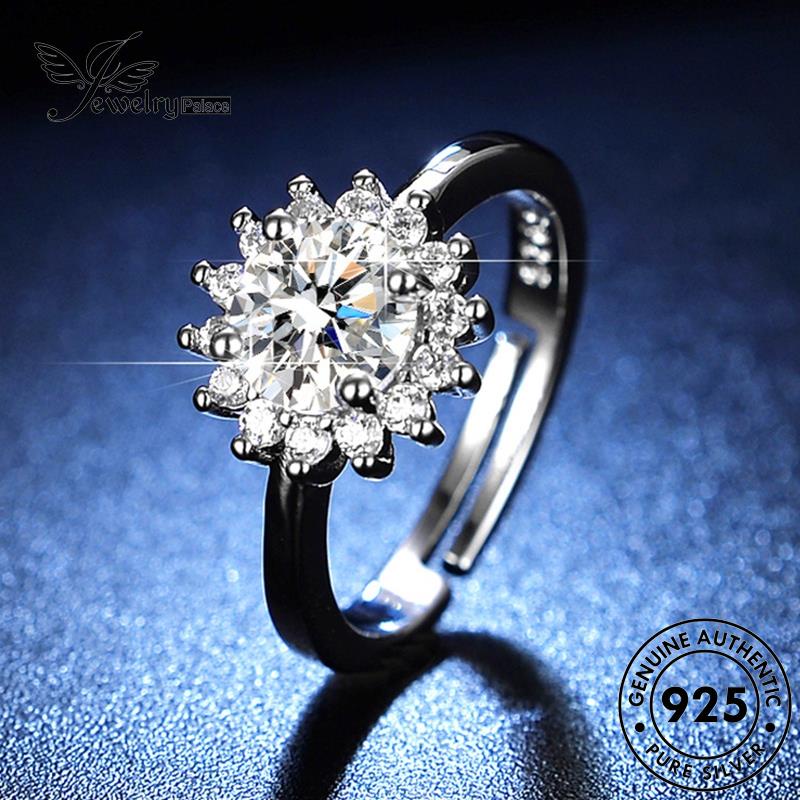 Jewelrypalace Moissanite Asli Perak925 Snowflake Wanita Kreatif Cincin Berlian R173