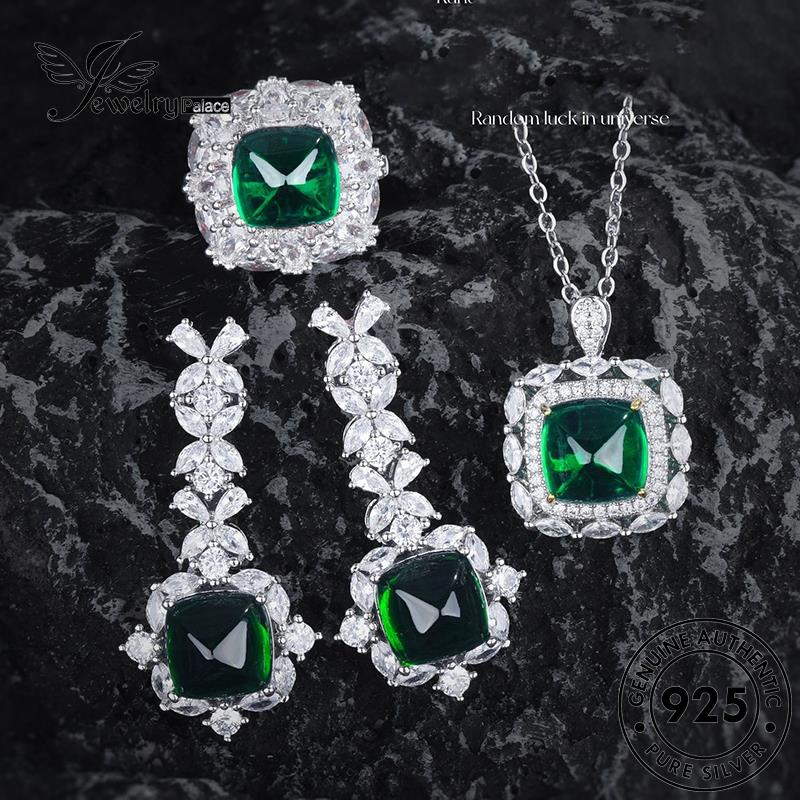 Jewelrypalace Kalung Perak925 Wanita Sapphire Set Mewah Asli S622