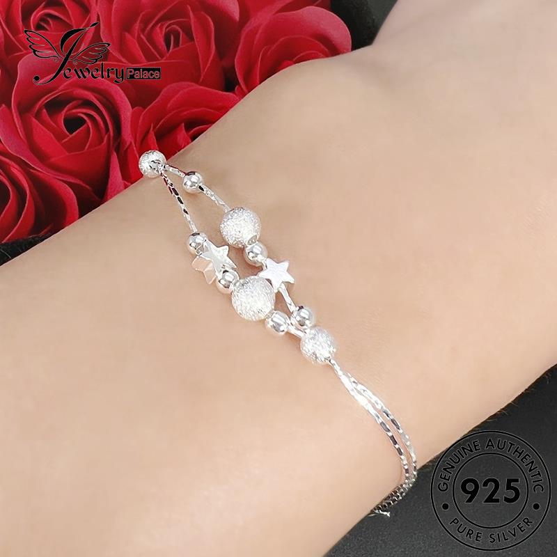 Jewelrypalace Gelang Fashion Wanita Bintang925 Perak Asli Berujung Lima B675