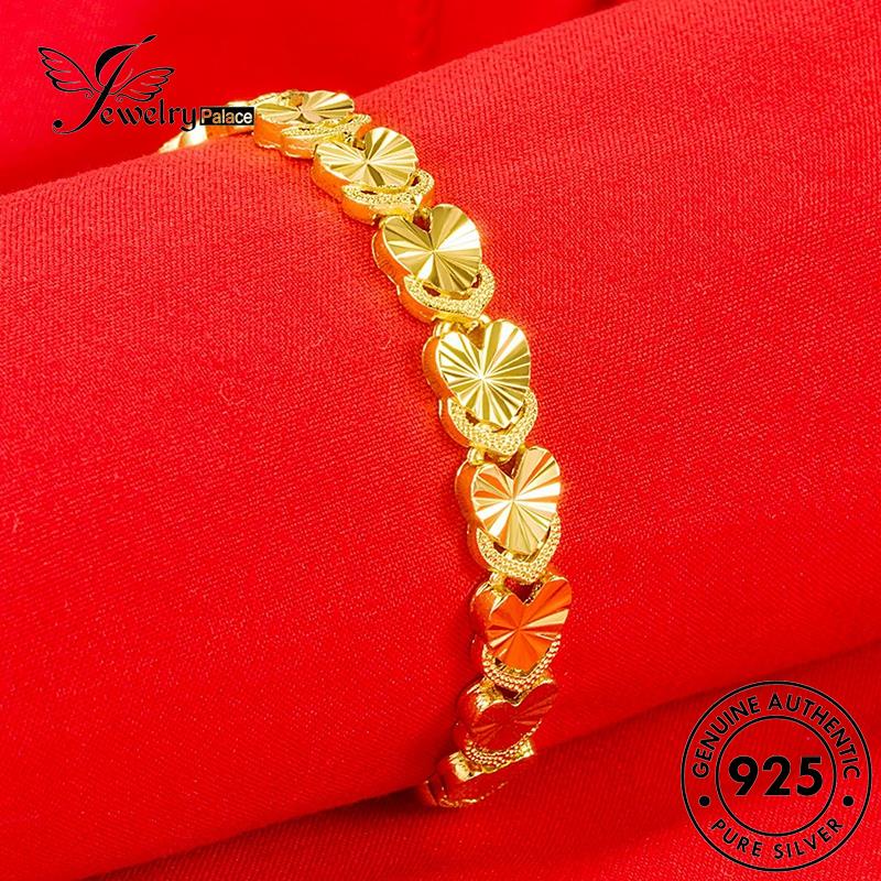 Jewelrypalace Perak Asli Fashion Wanita Love Gelang Emas925 B689